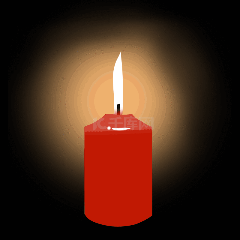 蜡烛燃烧哀悼祭奠红色动图gif