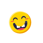 可爱表情黄脸开心笑卡通emoji表情包动图gif