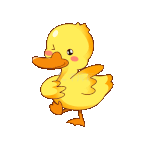 动物可爱小黄鸭跳动卡通动图gif