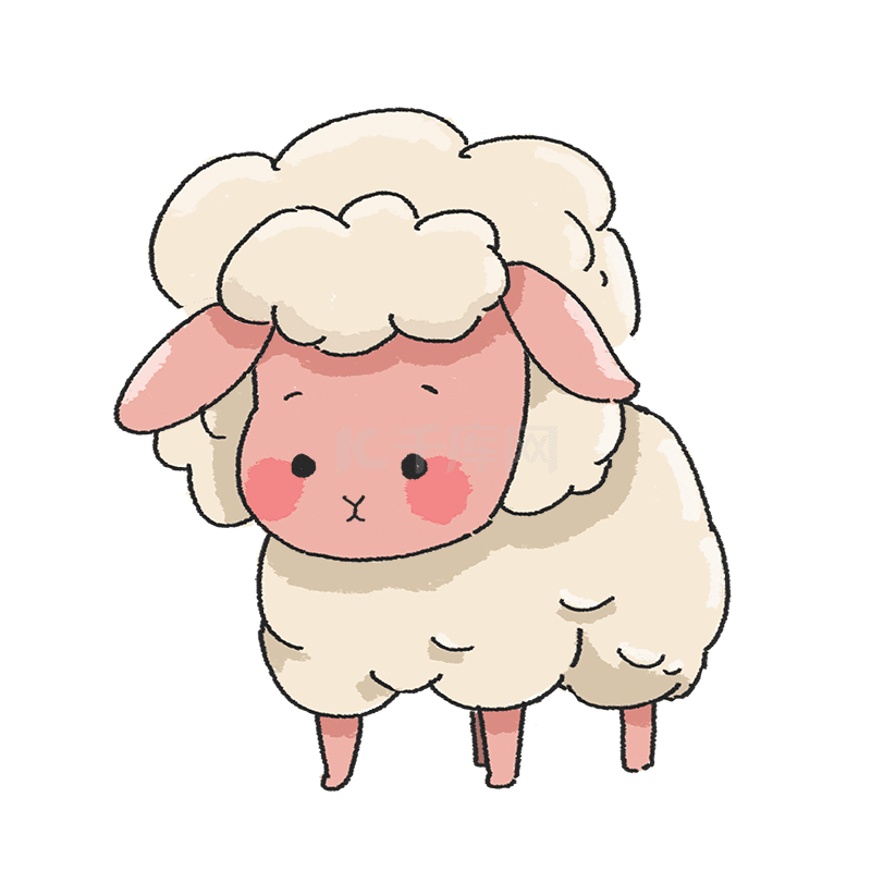 绵羊眨眼动物动图gif