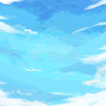 云天空云彩云朵唯美浪漫蓝色视频插画背景动图gif