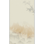 中国风底纹山水水墨文竹竖版视频背景海报动图gif