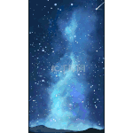 治愈夜晚星空星星银河唯美蓝色竖版视频背景海报动图gif