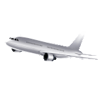 交通工具航空航行白色飞机飞行动图gif