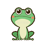 夏天立夏动物青蛙眨眼可爱卡通绿色动图gif