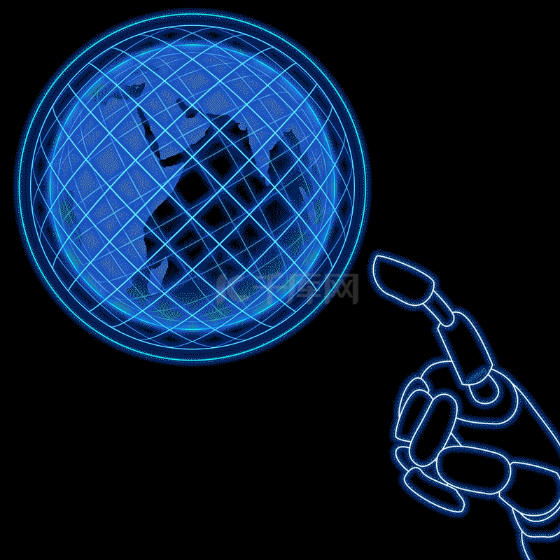 蓝色地球可爱卡通图标