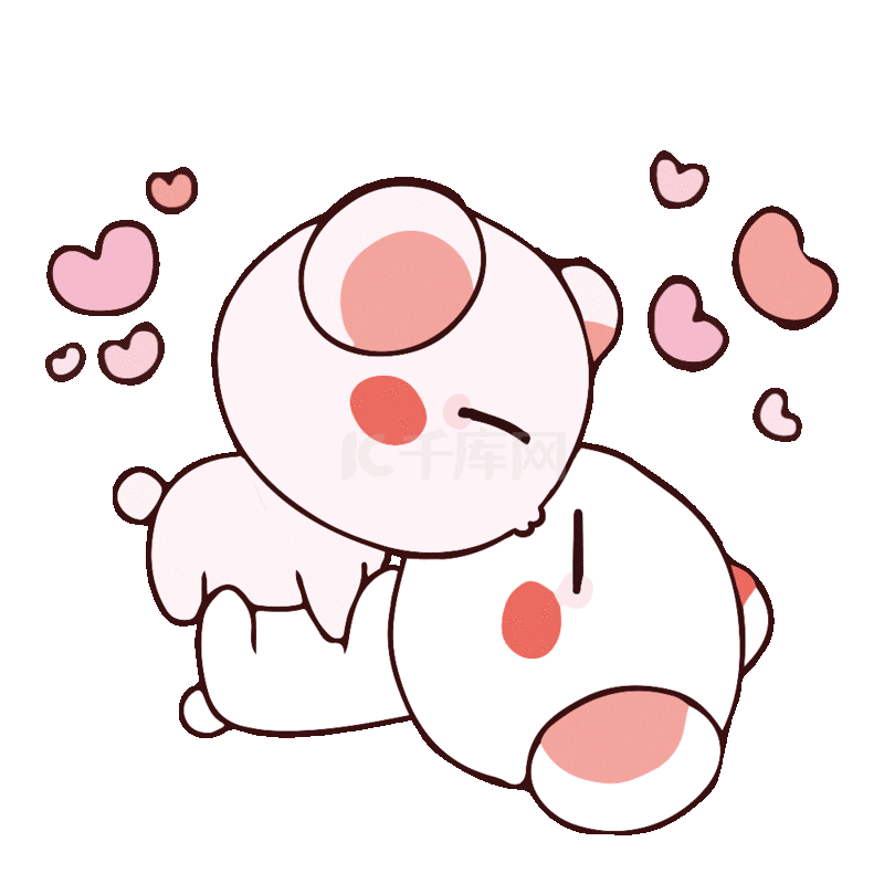 恋爱小熊亲亲520表情包卡通手绘动图gif