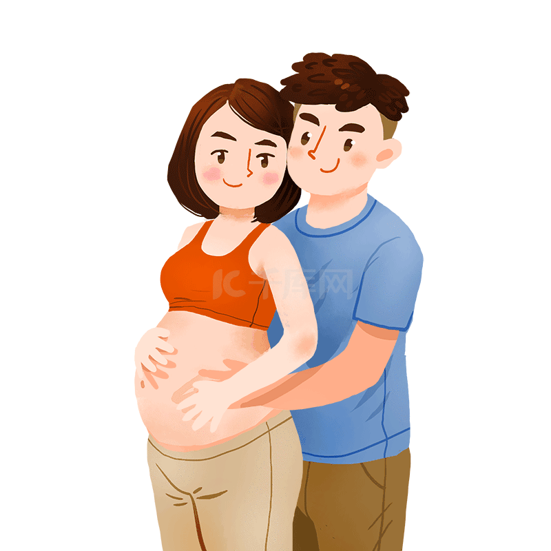 情侣怀孕抠图素材图片