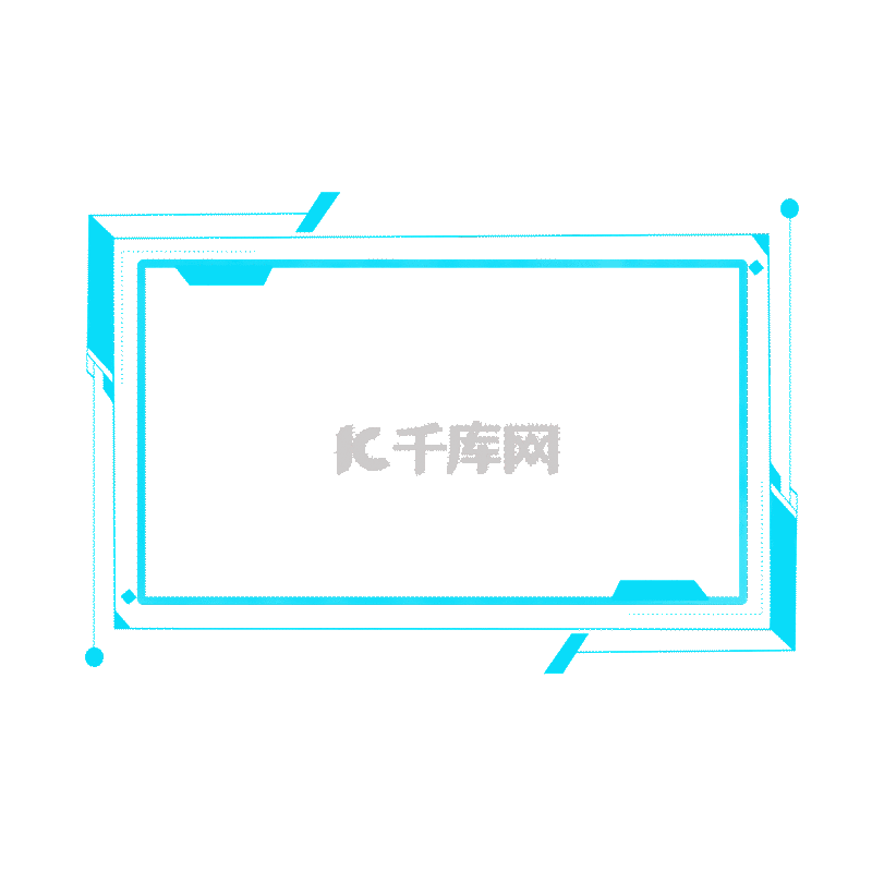 科技线条边框弹窗游戏蓝色动图gif