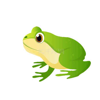 夏天动物青蛙大眼睛白肚皮绿色动图gif