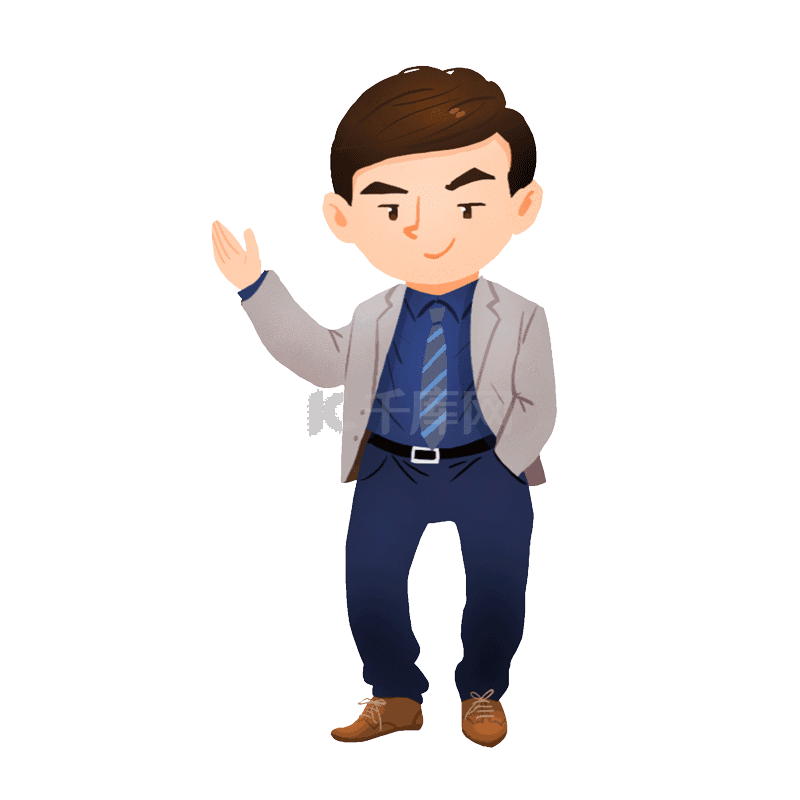 商务人士说话讲解人物人动图gif