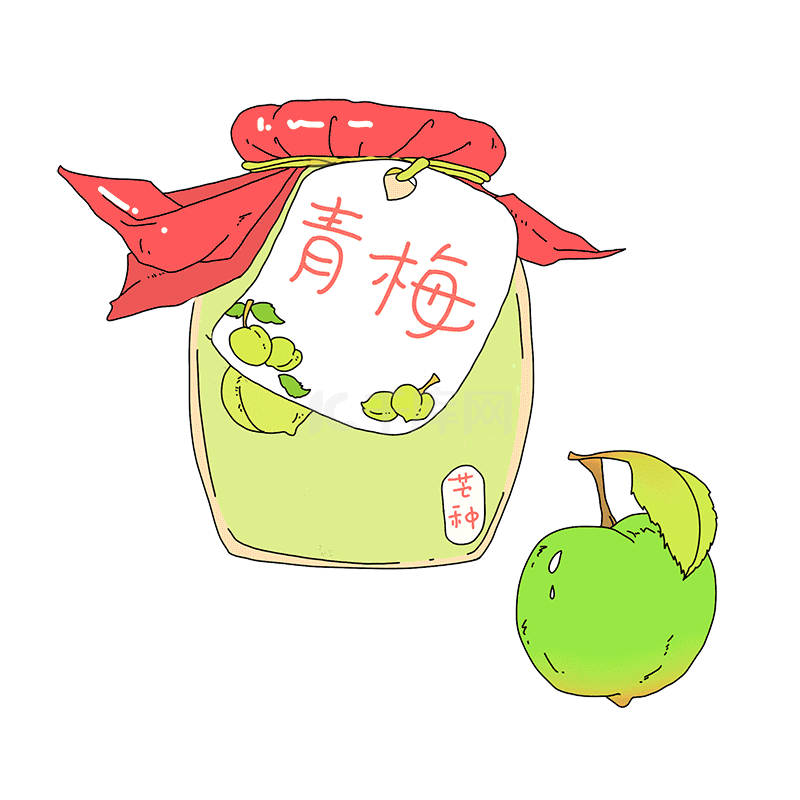 芒种青梅青梅酒泡酒果酒动图gif