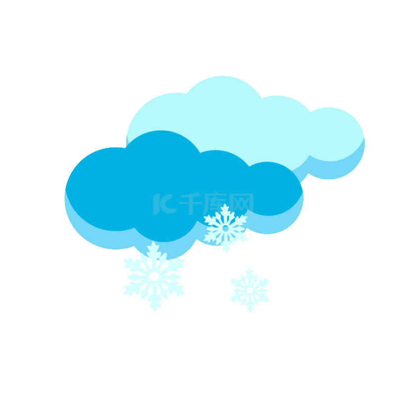 下雪天气预报自然气象图标动图gif