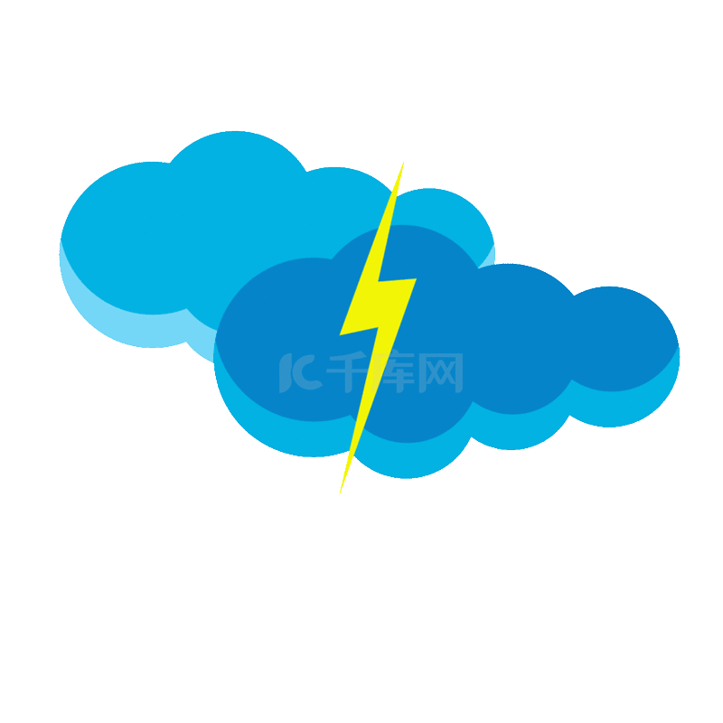 雷雨天气预报自然气象图标动图gif
