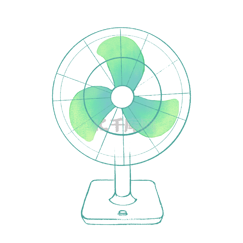 夏天家电电器风扇扇叶转动清凉清爽吹风动图gif