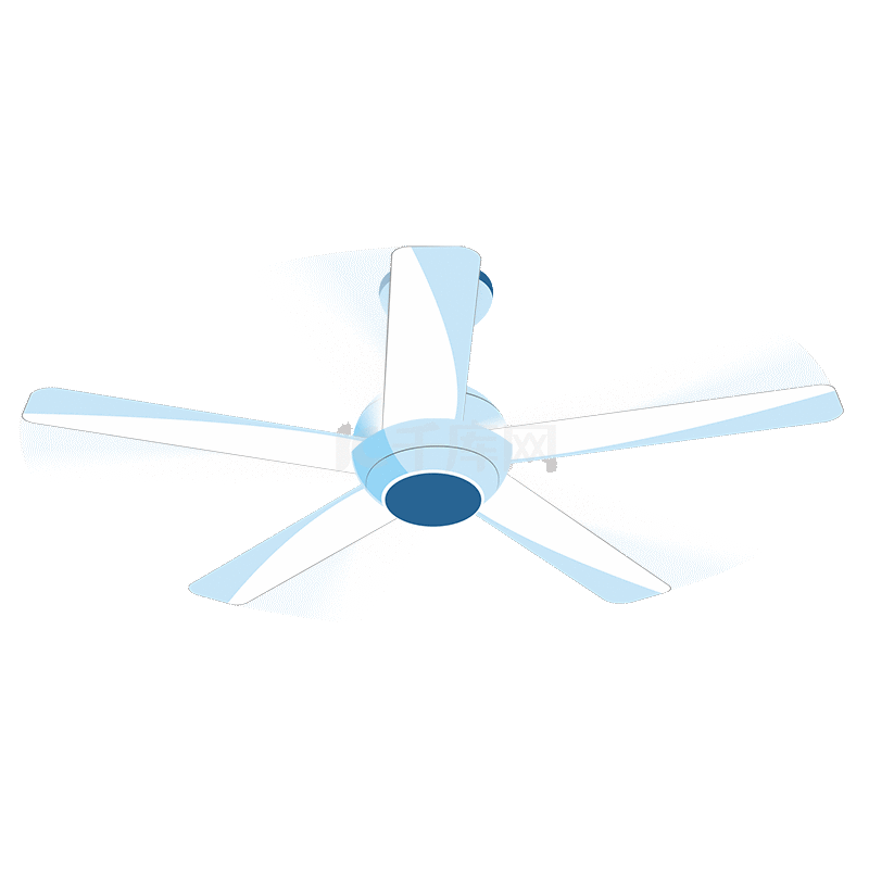 夏天旋转吊扇吹风动图gif