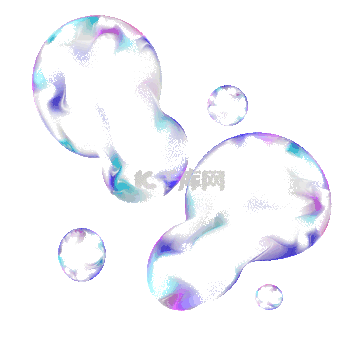 酸性荧光折射气泡赛博朋克泡泡漂浮动图gif