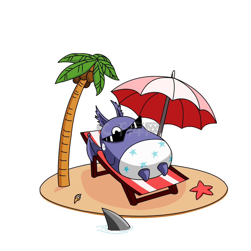 夏天旅游度假假期沙滩盯表情包动图gif