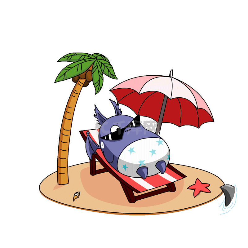 夏天旅游度假假期沙滩害怕表情包动图gif