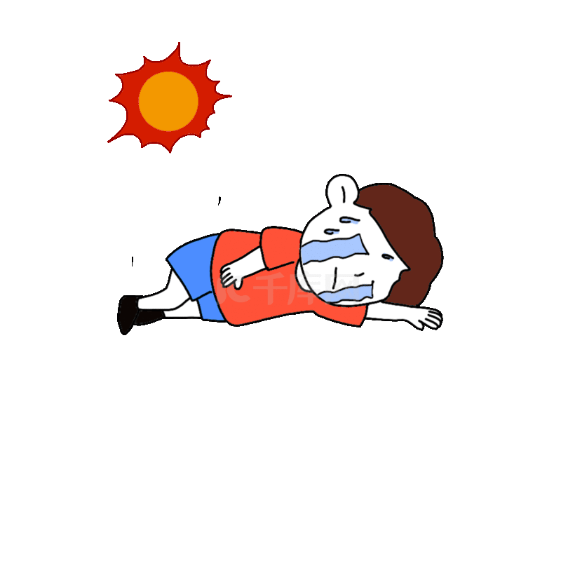 夏天打败我的是天真热高温大暑炎热表情包动图gif