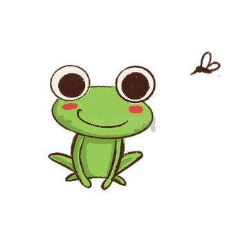 夏天小青蛙吃虫子绿色可爱动物动图gif
