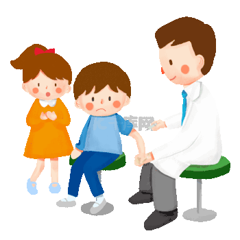 医疗医生打针小孩打疫苗预防流感接种动图gif