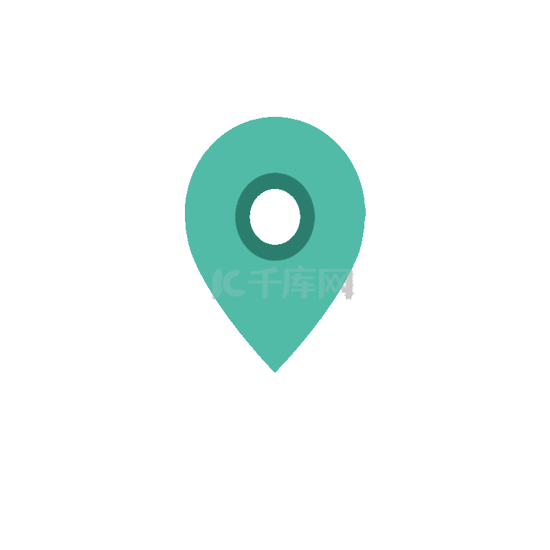 卡通彩色图钉定位标志