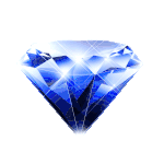 蓝色立体闪耀水晶钻石宝石动图gif