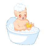 婴幼儿洗澡玩玩具小鸭子居家泡泡浴动图gif