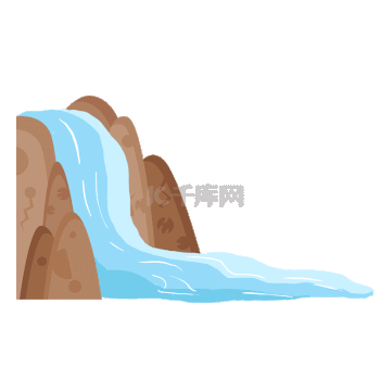 自然景观瀑布流水水流水动图gif
