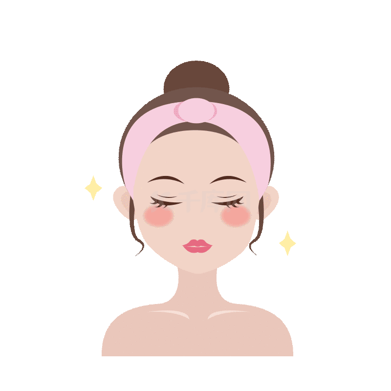 美容护肤保养敷面膜女孩动图gif