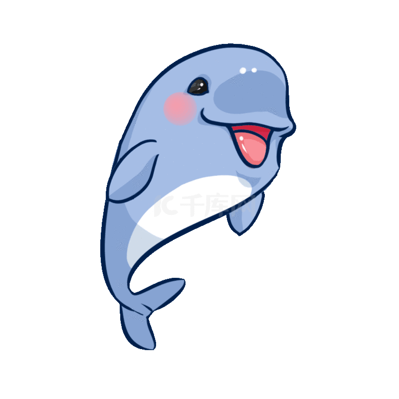 可爱江豚海豚动物珍稀动物动图gif