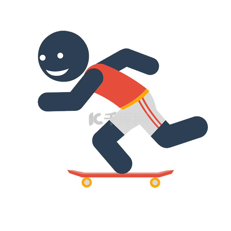 火柴人滑板比赛项目体育竞赛极限运动