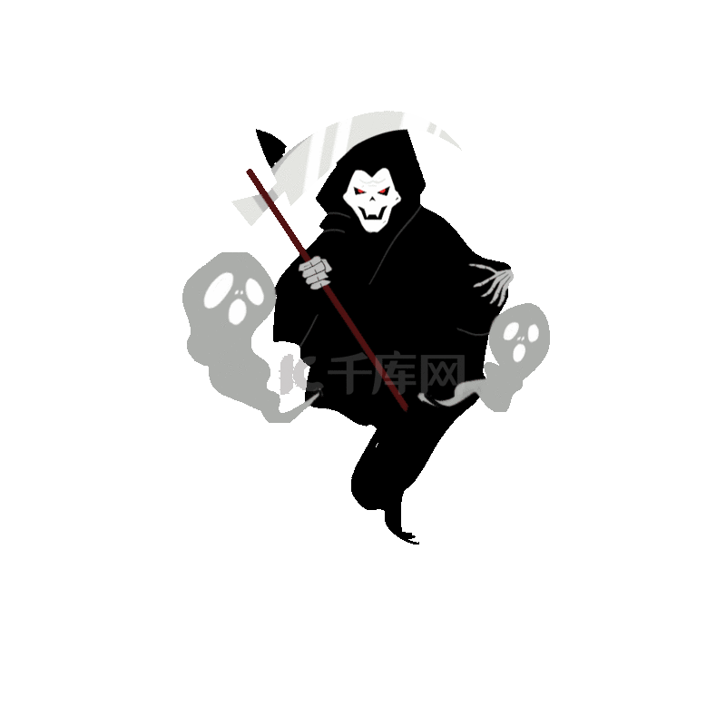 死神骷髅站立素材图片免费下载-千库网