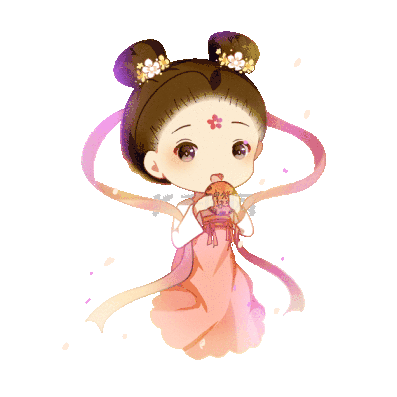 中秋节中秋仙女嫦娥吃月饼古风可爱动图gif