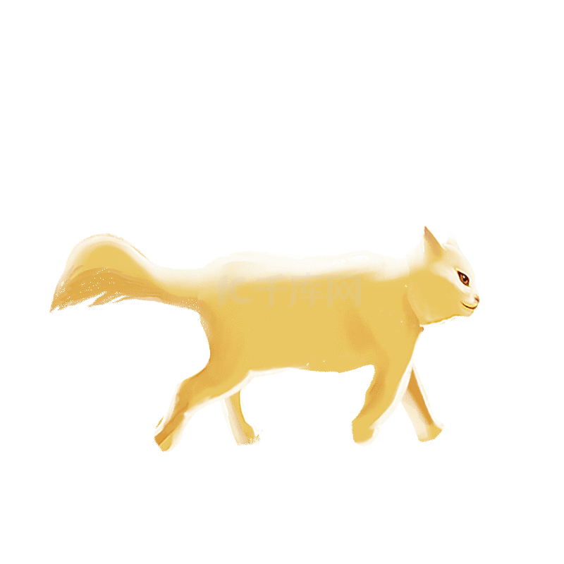 动物猫咪走路散步走动图gif