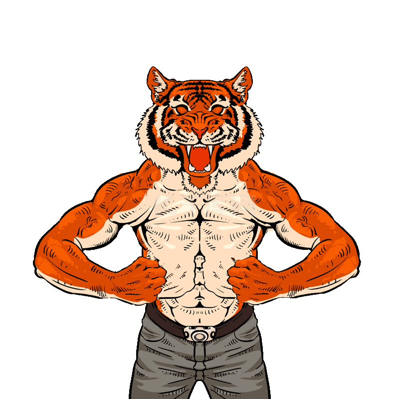 虎年健身图图片