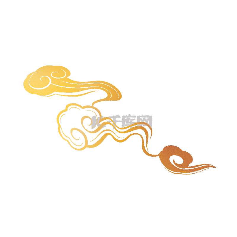 中式烫金祥云国潮动图gif