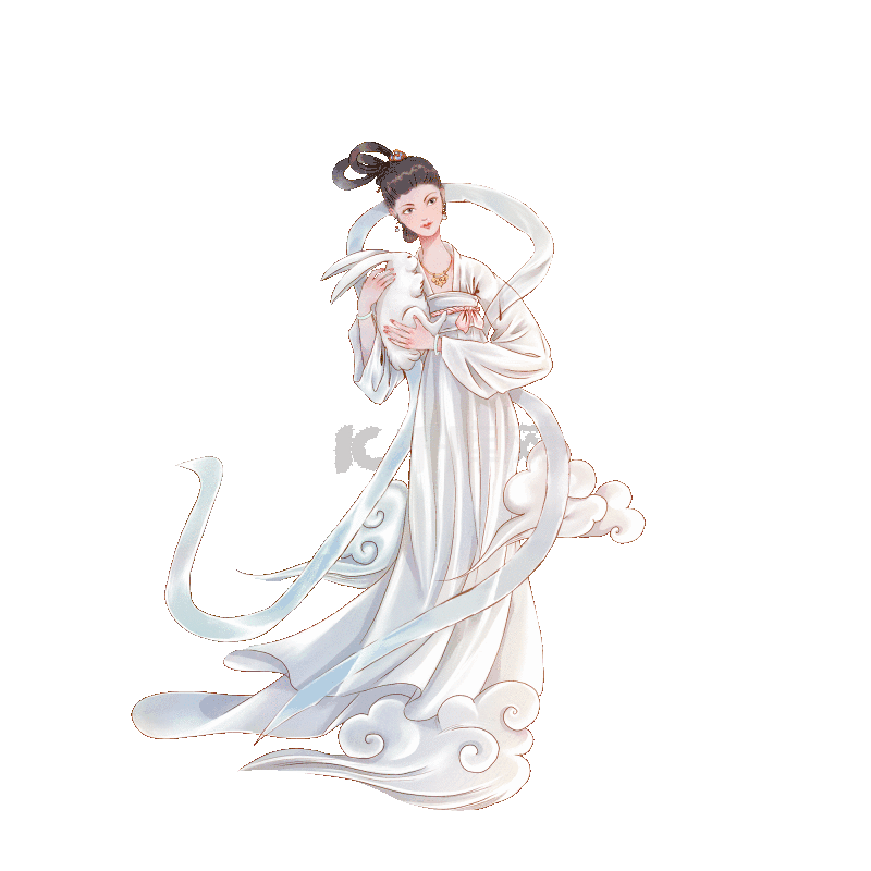 中秋节国这嫦娥古风白色仙女神仙动图gif