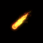 红色陨石流星火焰特效火