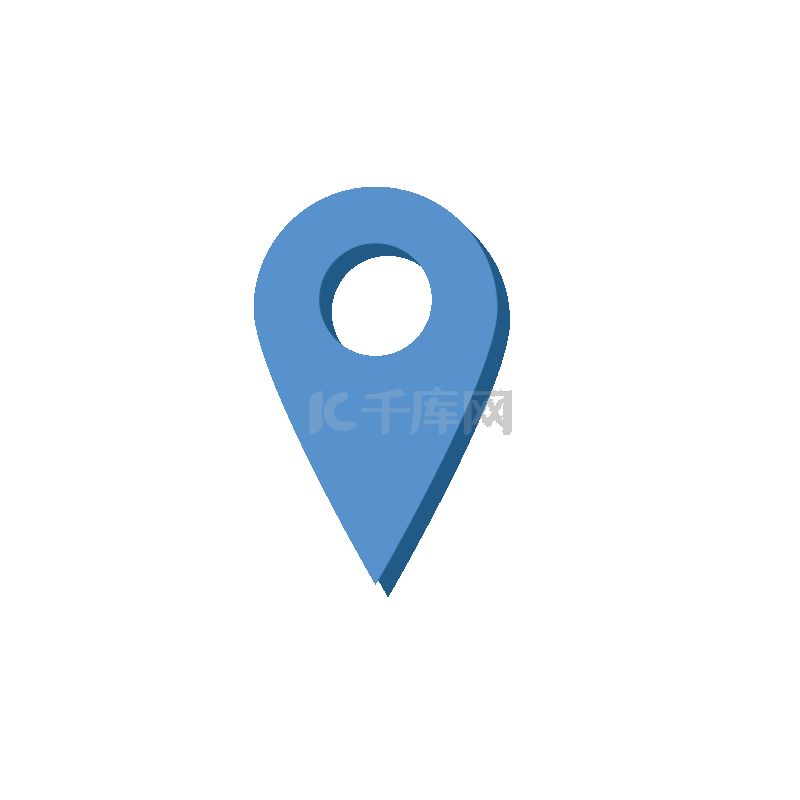 蓝色地标定位位置图标动图gif