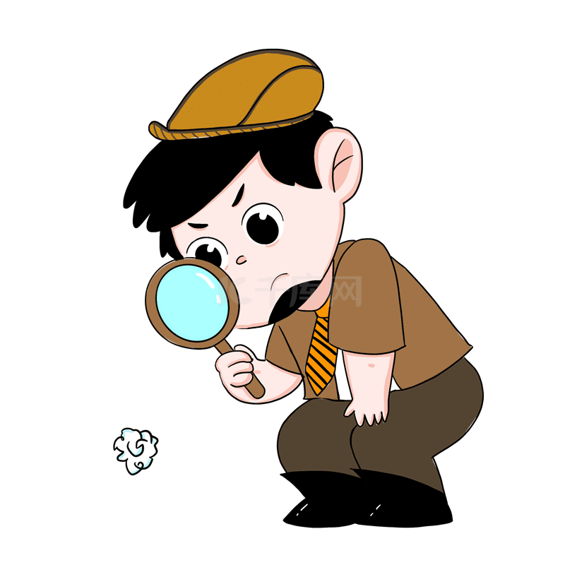 游戏侦探剧本杀推理游戏放大镜观察动图gif