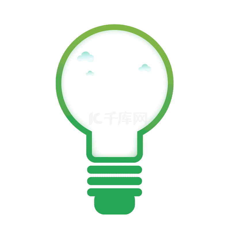 绿色低能源环保灯泡素材图片免费下载-千库网