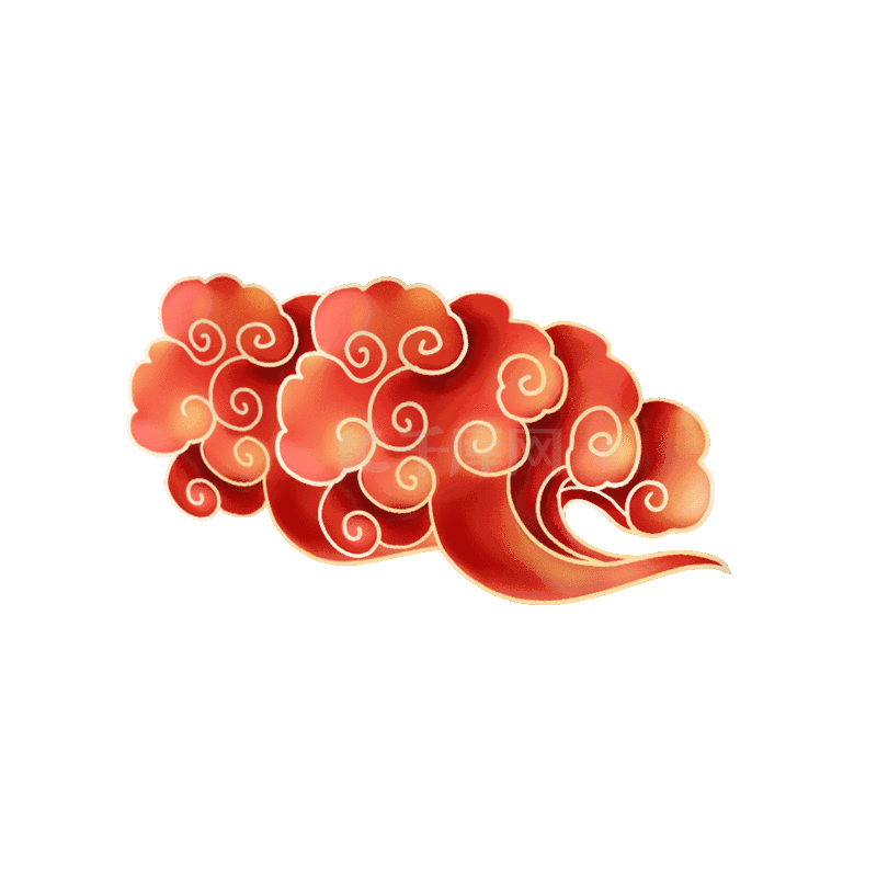 古典祥云云纹中国风动图gif