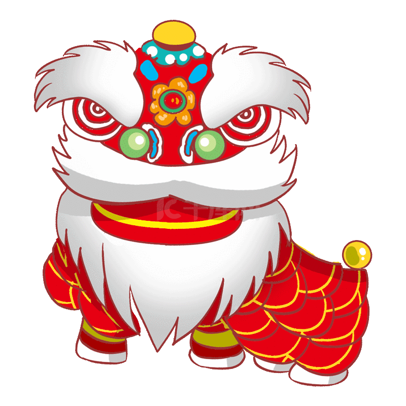 中国风新年舞狮表演