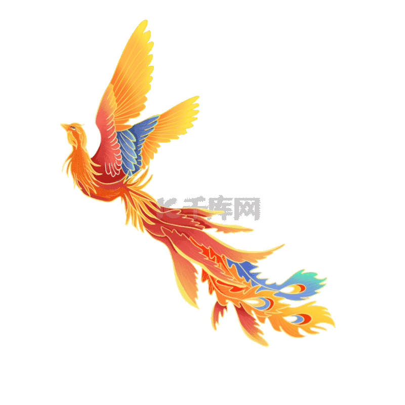 凤凰国潮动物神兽图腾敦煌动图gif