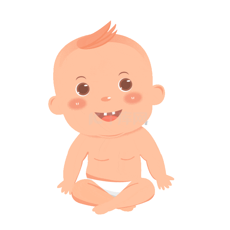 婴儿坐着盘腿开心宝宝人物男孩动图gif