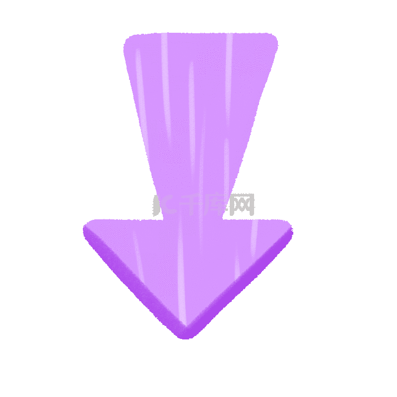 卡通向下的箭头指引