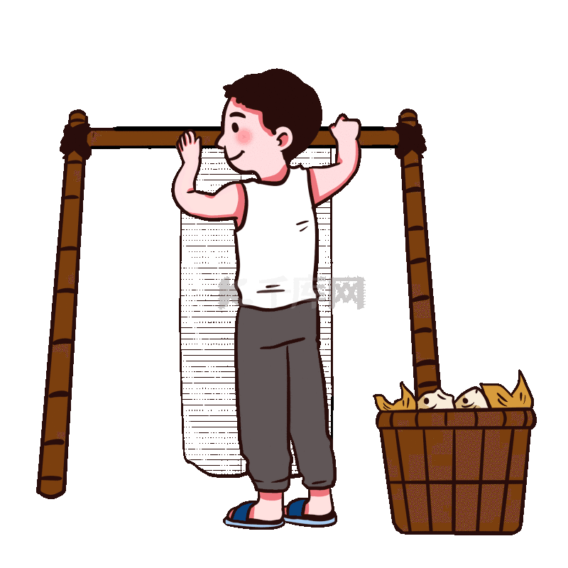 晒渔网捕鱼季打鱼捞鱼渔民捕鱼动图gif