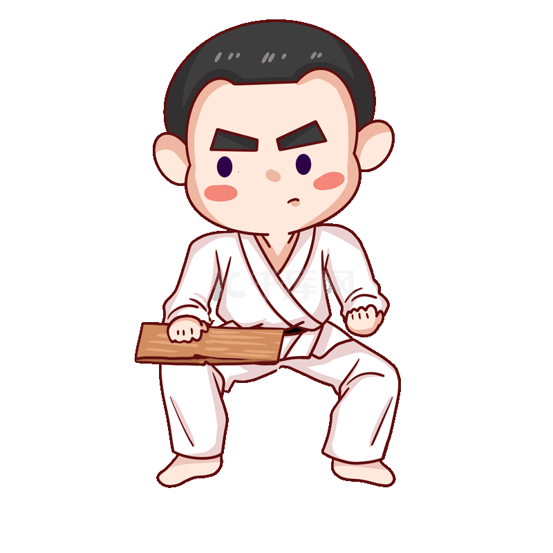 男孩假期跆拳道